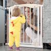Sywlwxkq Baby Safety Gate, Auto-Close, Extra-Tall Durable Pet Gate with Door, Walk-Through Child Gate for Stairs, Doors and Hallways, Adjustable (White, 98 cm-) view 1