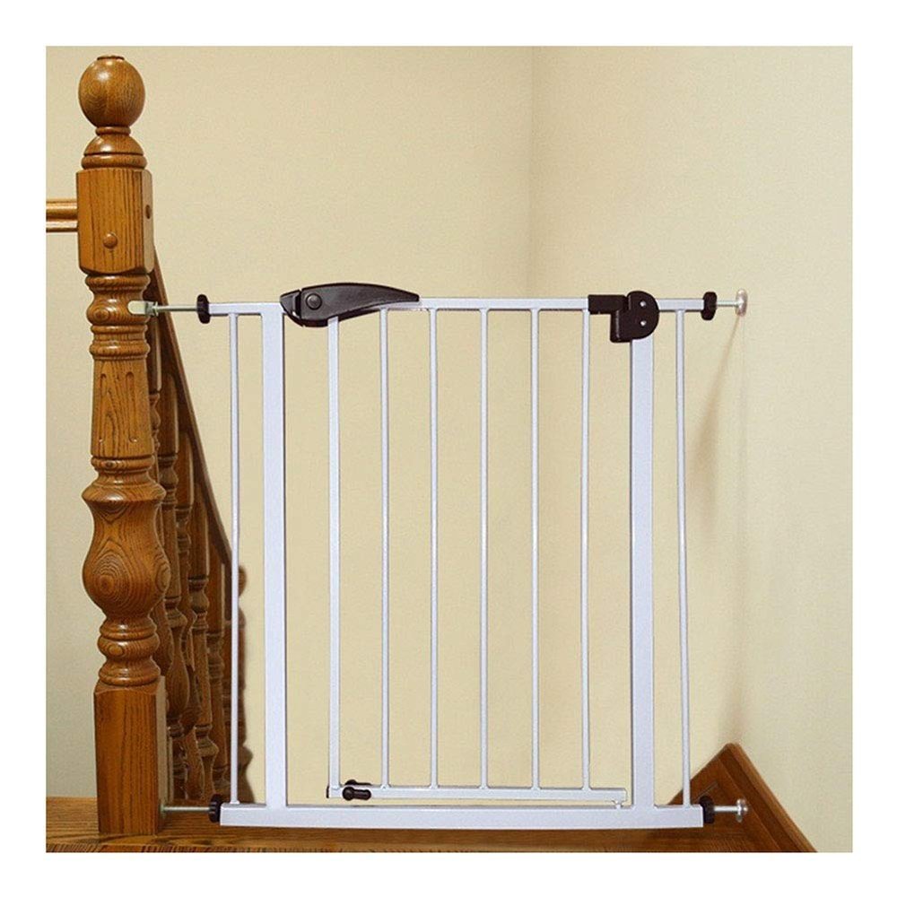 Sywlwxkq Extra-Wide Baby and Pet Gate, Pressure-Mounted, Brown, 140–147 cm