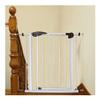 Sywlwxkq Extra-Wide Baby and Pet Gate, Pressure-Mounted, Brown, 140–147 cm view 1