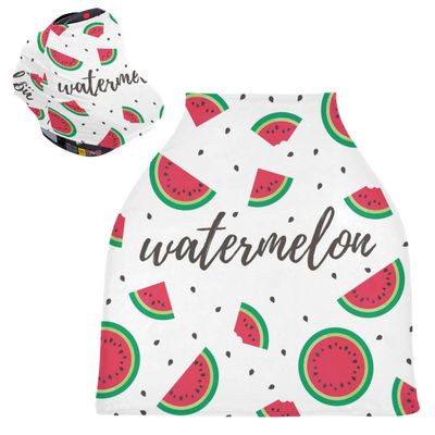 Red Watermelon Baby Car Seat Canopy and Nursing Cover