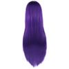 IMISSU 80 cm Long Straight Natural-Looking Hair Cosplay Wig with Bangs, Dark Purple view 4