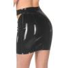 MCWJ Latex Skirt with Front Rubber Trim, Red/Black, S view 2