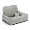 Juelle Nemo Faux Leather Dog Bed with Fluffy Cushion, Light Gray, L (100 x 80 cm) view 1