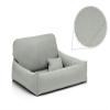 Juelle Nemo Faux Leather Dog Bed with Fluffy Cushion, Light Gray, L (100 x 80 cm) view 2
