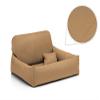Juelle Faux Leather Dog Bed, Soft Cushion for Small Dogs, Sofa Nemo S-XL (70x50 cm, Beige) view 2