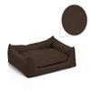 Juelle Rex Faux Leather Dog Bed with Fluffy Cushion, S–XXL, Dark Brown (70 x 50 cm) view 2