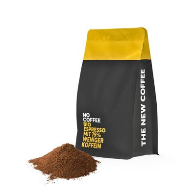 No Coffee Premium Organic Decaf Espresso, Ground, 75% Less Caffeine (500 g)