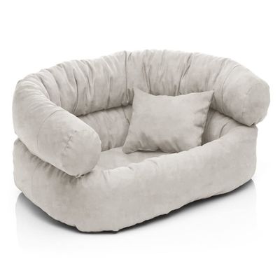 Juelle Astor Alcantara Dog Bed with Cushion, S–XXL