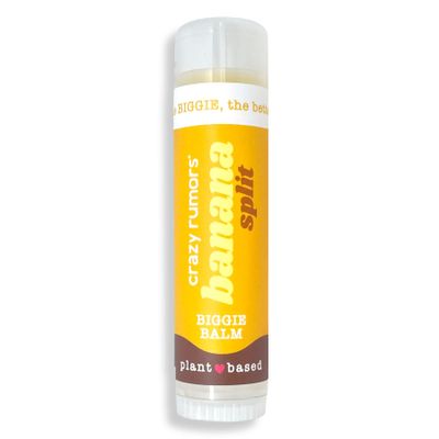 Crazy Rumors Biggie Lip Balm, Banana Split, 17 g