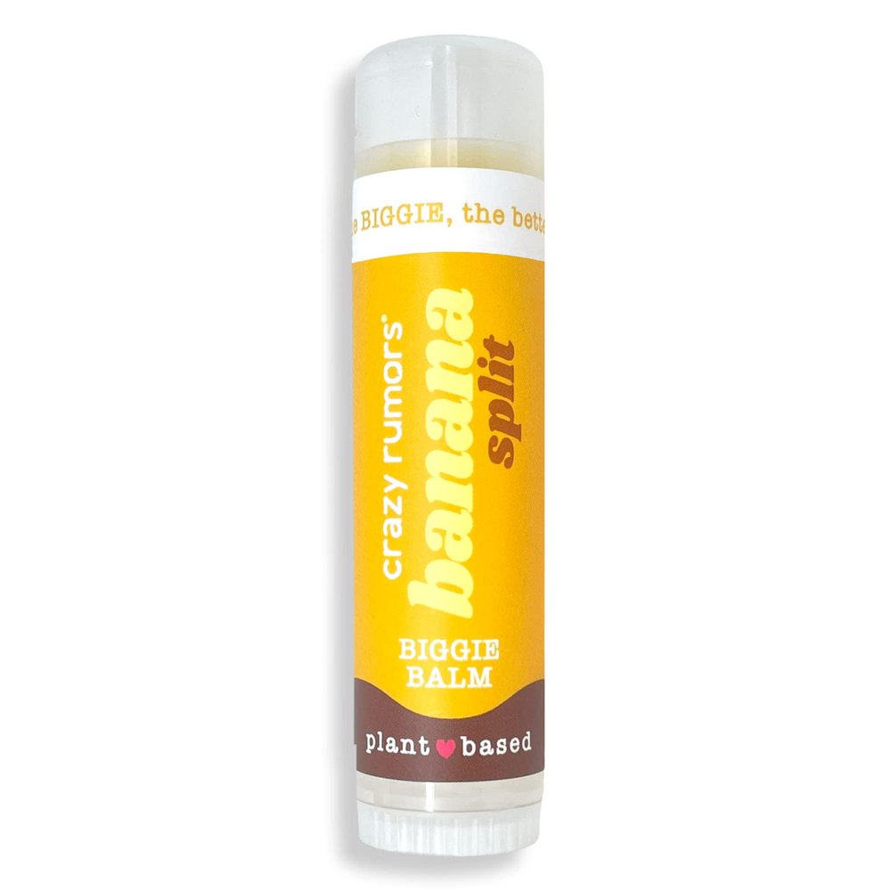 Crazy Rumors Biggie Lip Balm, Banana Split, 17 g