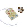 NW Japanese Omamori Crystal Charm for Wealth, Gold-Yellow, with Citrine and Tiger's Eye view 1