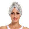 2-Pack Microfiber Hair Turbans with Christmas Snowflakes for Women view 1