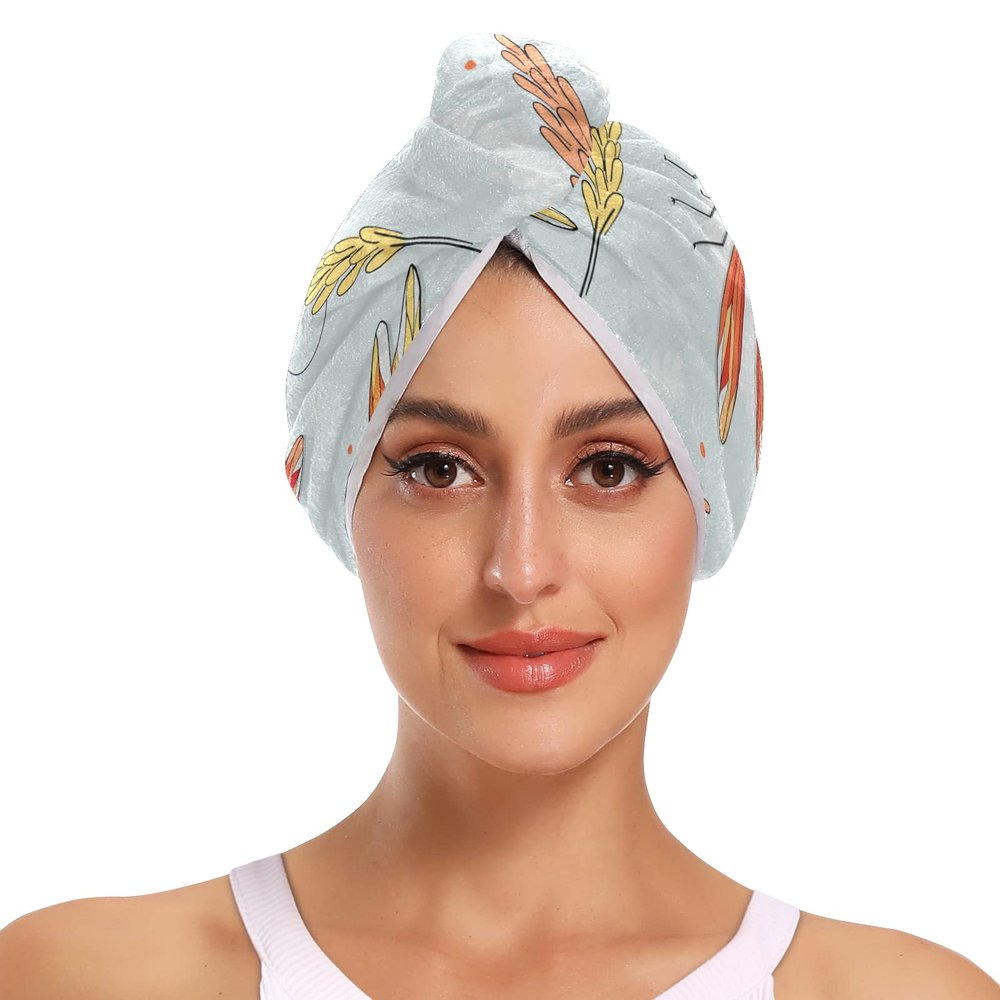 Colorful Dragonfly Hair-Drying Towels for Women, 2 Pack