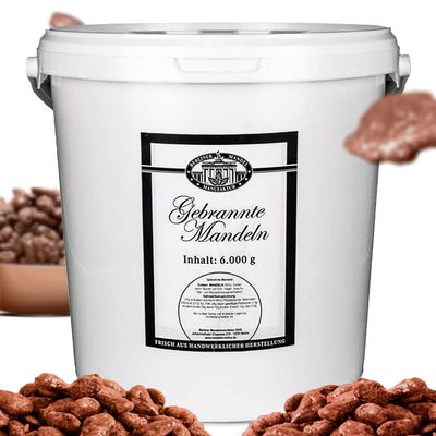 Berliner Mandelmanufaktur Roasted Almonds in a Bucket, 6000 g