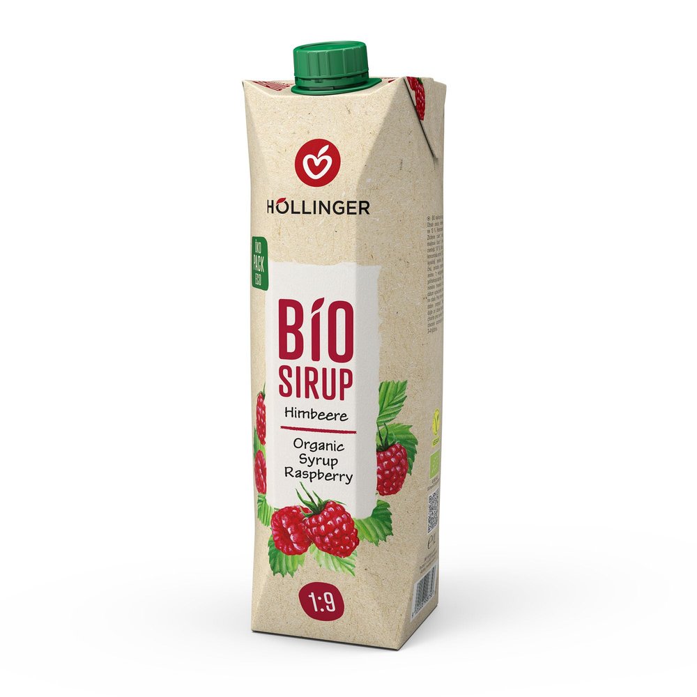 Höllinger Organic Raspberry Syrup, 6 x 1 L