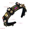 FAMoUsGoods Vintage Baroque Crystal Pearl Headband, Purple view 3