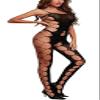 Sniff Rose Women's Fishnet Mesh Cutout Bodystocking Lingerie, Black view 1