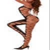 Sniff Rose Women's Fishnet Mesh Cutout Bodystocking Lingerie, Black view 4