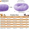 FSMYYXGS Donut Dog & Cat Bed, Removable Washable Plush Pet Bed, Purple, L—70 cm/28 in view 2