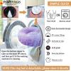 FSMYYXGS Donut Dog & Cat Bed, Removable Washable Plush Pet Bed, Purple, L—70 cm/28 in view 4