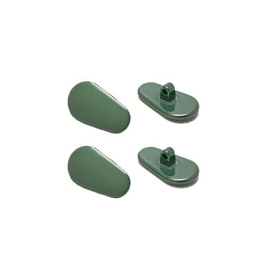 Ceramic Screw-On Nose Pads for Nearsighted Glasses, Green, 2 Pairs