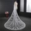 XXXXW Bridal Wedding Veil with Comb, Crystal Rhinestone Lace Headpiece, B Ivory view 4