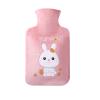 LZHLMCL Hot Water Bottle, Winter Warm Water Bag with Flannel Rabbit Cover, 1,000 mL view 1
