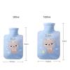 LZHLMCL Hot Water Bottle, Winter Warm Water Bag with Flannel Rabbit Cover, 1,000 mL view 2