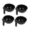 SOLUSTRE Plastic Hair Dye Bowls, 4-Piece Set with Handles, Black view 1