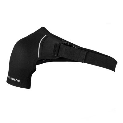 Rehband Shoulder Support for Men & Women, Adjustable Neoprene, Right, Black, XL