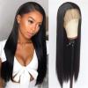Caihuashopping 4x4 Pre-Plucked Lace Front Wig, Straight 30-Inch Peruvian Remy Human Hair, 180% Density view 3
