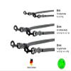 Oiled Leather Dog Leash for Small to Large Dogs, Black Hook, Adjustable Double Leash, 2 m / 2.4 m / 2.8 m / 3.5 m / 5 m (2 m x 8 mm, Gray) view 3