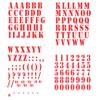 Generic Alphabet ABC Letters and Numbers Sticker Set, Adhesive Letters 309/2 (4 cm High, Glossy Red) view 1