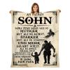 UOOYAA Plush Fleece Blanket, Personalized Gift for My Son from Dad, Inspirational Throw for Couch, Bed, or TV view 1