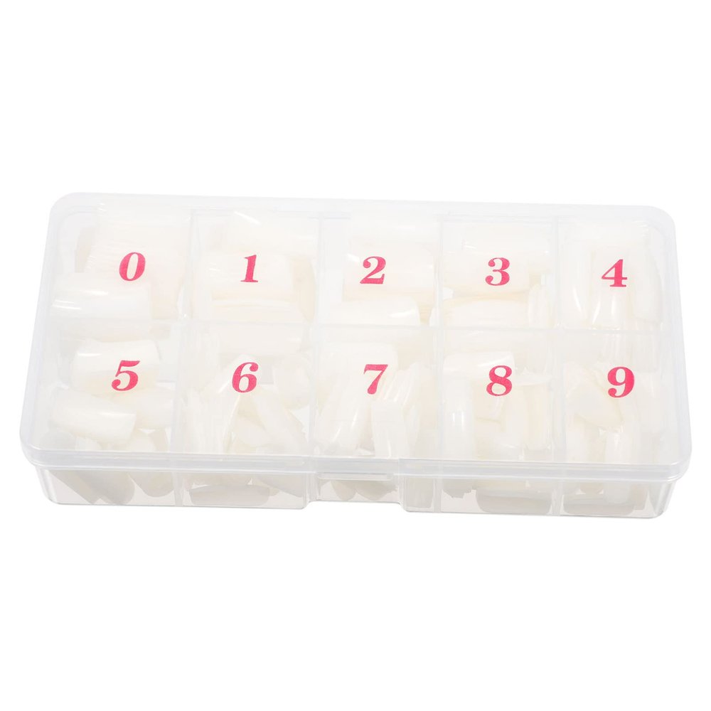 Lurrose 500-Piece Clear Medium False Nail Tips