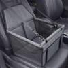 LHCY Dog Car Seat, Foldable Waterproof Carrier for Small Dogs and Cats, Dark Gray view 1