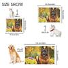 Warm Printed German Shepherd Dog Blanket with Floral Design view 3