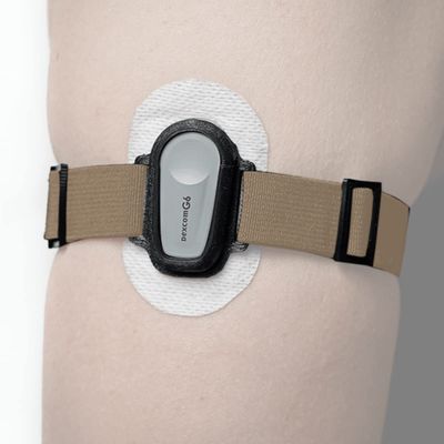 DiaBrothers Fixation Band for Dexcom G6 Sensor, Waterproof & Flexible, Adjustable, Size L