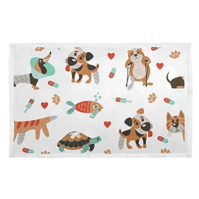 Hengpai Dog Blanket, Tiger/Bear/Turtle Pattern, Warm