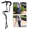 1 Pair Folding Adjustable Underarm Crutches, Ergonomic S-Shaped Aluminum, Black view 1