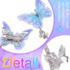 Bartosi Blue Butterfly Hair Clips with Tassels, Rhinestones, 2 Pieces view 4