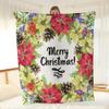 Surwin Cozy Flannel Blanket, Spring Flowers Print, Soft Plush Fleece Blanket for Baby, Sofa, Gifts and Decor, Harvest, 31.5 x 47.2 in view 1