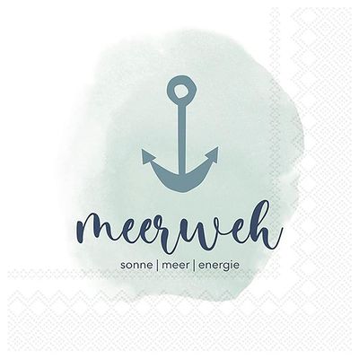 Napkins "Meerweh Aqua," 20 Count