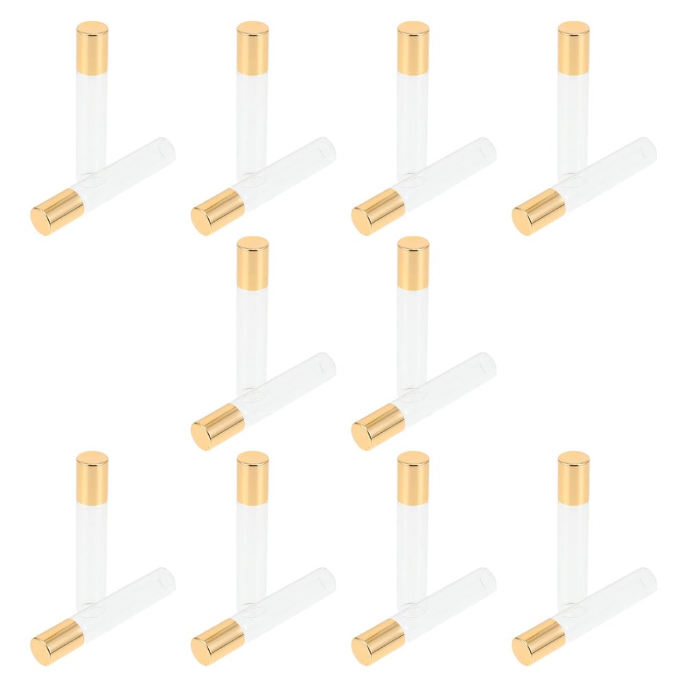 Lurrose 20-Piece Compact Glass Roller Bottles for Perfume and Essential Oils