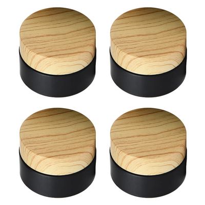 Lurrose 4-Piece Glass Cosmetic Cream Jars, Small Travel Containers for Creams and Lotions