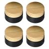 Lurrose 4-Piece Glass Cosmetic Cream Jars, Small Travel Containers for Creams and Lotions view 1