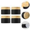 Lurrose 4-Piece Glass Cosmetic Cream Jars, Small Travel Containers for Creams and Lotions view 4