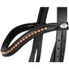 Marengos Comfort Snaffle Bridle, Black/Rose Gold, Pony view 2