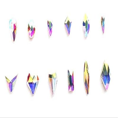 KM-Nails Rhinestone Box #01–120, 12 Shapes