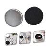 Cosmetic Brush Cleaner, 3-Piece Set with Sponge and Metal Cleaning Box, Black view 2